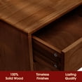 thumbnail image 4 of Mesa de noche A ACACIA FURNITURE de madera de nogal con cajón y repisa, 4 of 9