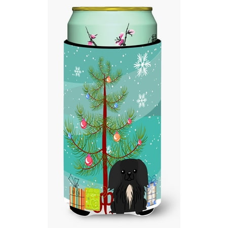 

Carolines Treasures BB4232TBC Merry Christmas Tree Pekingnese Black Tall Boy Beverage Insulator Hugger Tall Boy