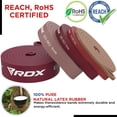 thumbnail image 3 of RDX Resistance Bands 5 Level Set, CPSIA, RoHS, REACH Certified, Pull up Assist Natural Thick Latex Long Loop, Stretching Workout Home Gym Fitness Exercise Powerlifting Yoga Pilates Men Women Slimming, 3 of 8