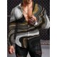 thumbnail image 1 of Camisas de manga larga con estampado de arte abstracto, ropa de exterior de lujo para hombre, blusas casuales de manga larga con solapa y botones para otoño para hombre, 1 of 6