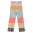 thumbnail image 3 of Water Color Bohemian Pattern Multi Colour Women's Pajamas Pajama Pants Women's Sleepwear Lounge Sleep Bottoms Stretch with Pockets, 3 of 7