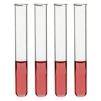 48PK Test Tubes, 15ml - Borosilicate 3.3 Glass - 1.2mm Thick Walls, Beaded Rim - Superior Heat & Chemical Durability - 5.25" Tall, 0.6" Diameter - Eisco Labs