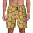 thumbnail image 2 of Picia Sunflower pattern Mens Swim Trunks with Compression Liner Stretch Beach Shorts Quick Dry with Zipper Pockets No-Chafing Board Shorts-3X-Large, 2 of 9