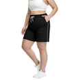 thumbnail image 4 of Aiyino Women's Plus Size Running Shorts Casual Summer Athletic Workout Shorts High Waisted Gym Yoga Lounge Shorts Pants L-5X, 4 of 6