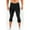 Black, variant on Kalauyu Men's 3/4 Compression Pants Athletic Leggings Running Capri Tights Basketball Gym Base Layer