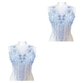 thumbnail image 3 of maskred Sturdy And Durable Lace Applique With 3D Beads And Rhinestones With Materials Are Sturdy And Durable Multiple Colors Light purple B 2Set, 3 of 6