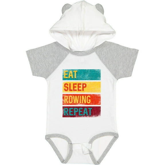 Inktastic Eat Sleep Rowing Repeat Boys or Girls Baby Bodysuit