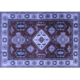 thumbnail image 1 of Ahgly Company Indoor Rectangle Geometric Blue Traditional Area Rugs, 2' x 4', 1 of 4