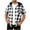 #JIE-White, variant on CYiJun George Button Down Shirts for Men Summer Casual Short Sleeves Flannel Hoodie Plaid Shirt
