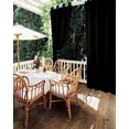 thumbnail image 7 of Outdoor Curtains for Patio Waterproof, Black Outside Curtain 2 Panel, Solid Color Window Treatment Drapes Privacy Indoor/Outdoor Curtain for Porch Gazebo Pergola Cabana 54x95 Inch, 7 of 7