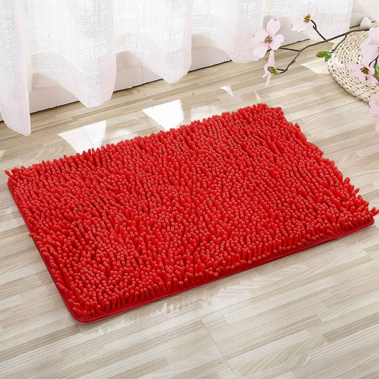 TUTUnaumb 2022 Winter Bathroom Rug,Soft And Comfortable,Puffy And Durable  Thick Bath Mat,Machine Washable Bathroom Mats,Non-Slip For Shower And Under  Sink-Red 