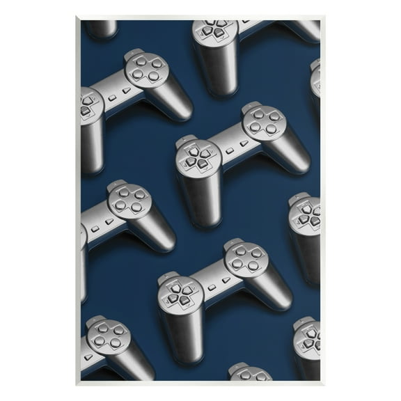Stupell Industries Video Game Controller Pattern Art for Kids Painting Unframed Art Print Wall Art