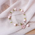 thumbnail image 2 of 2022 primavera y verano nueva pulsera de flor de cerezo con cuentas de cristal popular japonesa y coreana pulsera de perlas de gradiente rosa literario simple 676D flor de cerezo rosa uno, 2 of 2