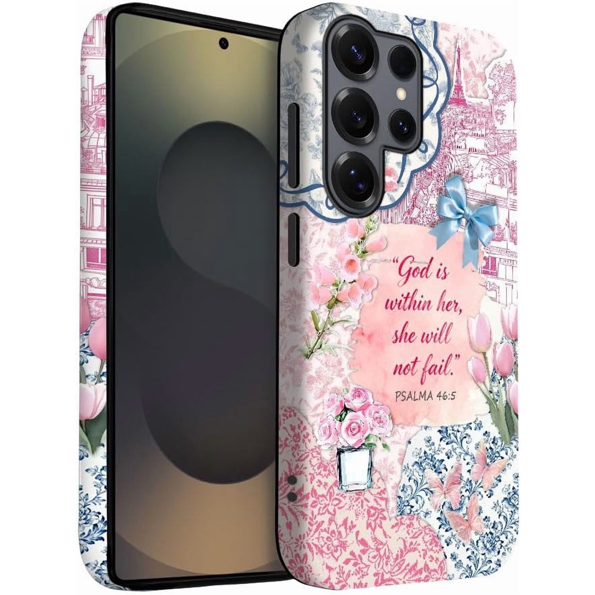 Case for Samsung Galaxy S25 Ultra Case | Pink Bible Collage | Slim Drop Protection Design