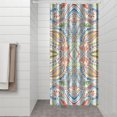 thumbnail image 3 of Rustic Tribal Earthy Boho Shower Curtain 36x72, Quick-Drying Polyester with Plastic Rings, Vintage Artistic Pattern for Bathrooms, 3 of 5