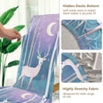 thumbnail image 5 of Yayeee 2 Pack Dining Chair Covers Stretch Parson Chairs Slipcovers Seat Protector, Purple Night Deer, 5 of 6