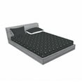 thumbnail image 3 of Ambesonne Floral Fitted Sheet & Pillow Sham Set, Dotted Curvy Mosaic Motifs, Twinxl, Black and Grey, 3 of 3