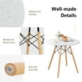thumbnail image 5 of Costway 5 PCS Dining Table Set for 4 Persons Modern Round Table & 4 Chairs with Wood Leg Green, 5 of 8