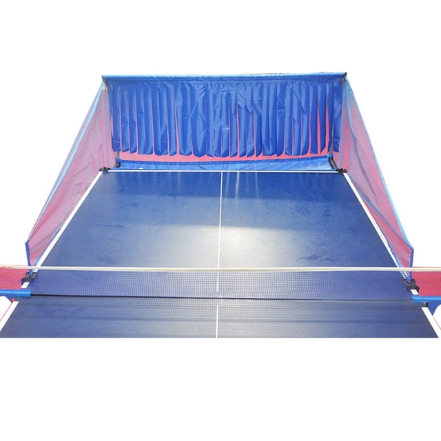 Red portátil TFixol para pelotas de tenis de mesa recolección de entrenamiento Acero inoxidable Azul 152.5 * 49 cm