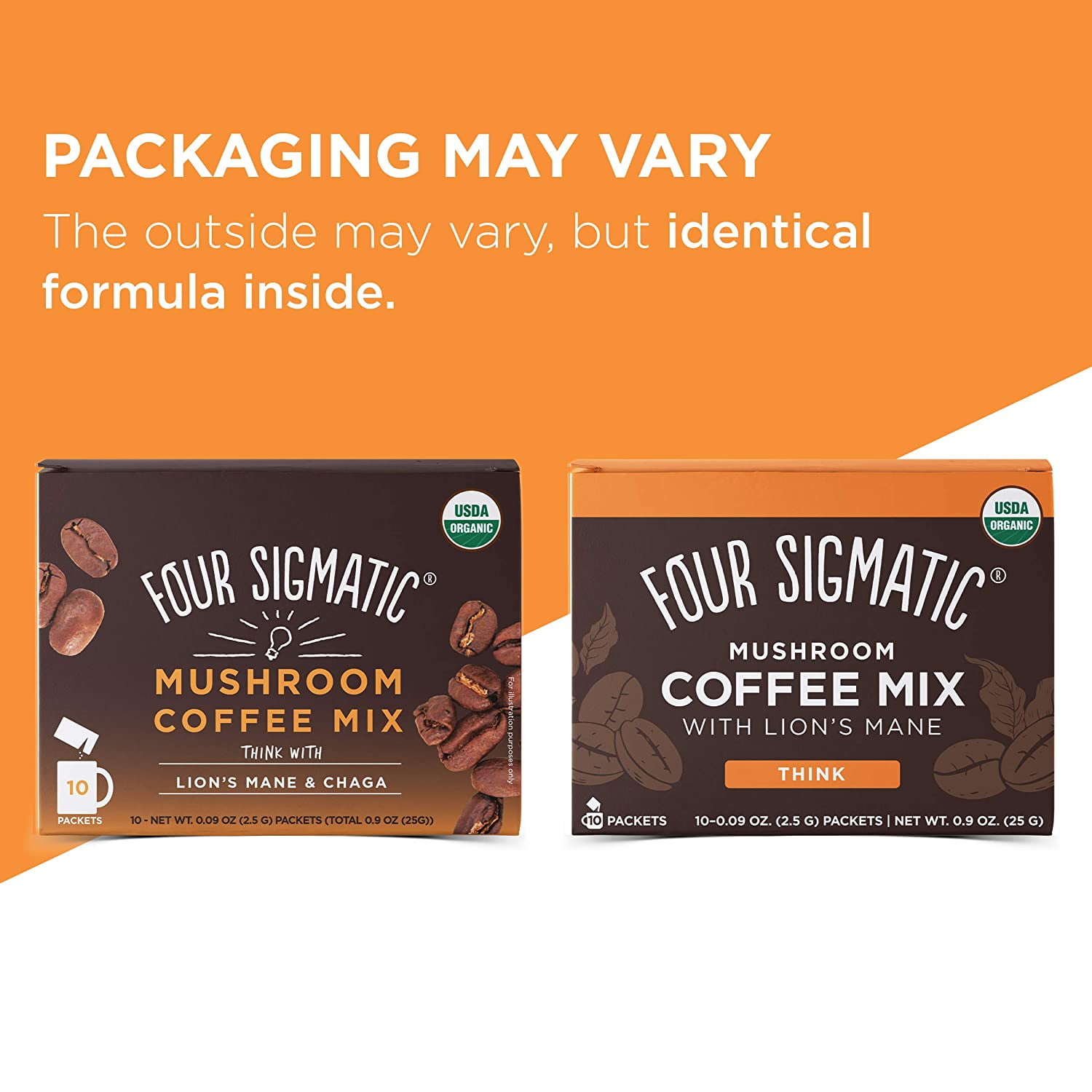 Four Sigmatic Mushroom Instant Coffee Packets With Lions Mane Chaga 10 Ct Walmart Com Walmart Com