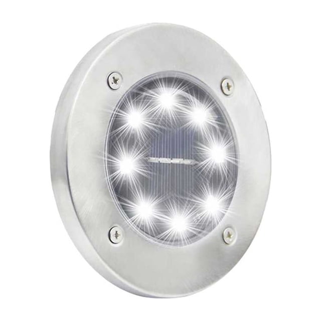 8PCS 8 LED Outdoor Solar Garden Pathway LED light Waterproof Ground Light Landscape Waterproof Security Lamps Pathway Yard Floor Light
