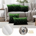 thumbnail image 6 of St. Patrick's Day Outdoor Waterproof Pillow Covers, Spring Lucky Shamrocks Leaves Black Decorative Square Throw Pillowcase Sofa Cushion Sham for Patio/Couch/Chair, 20"x20" 2 Pack, 6 of 8