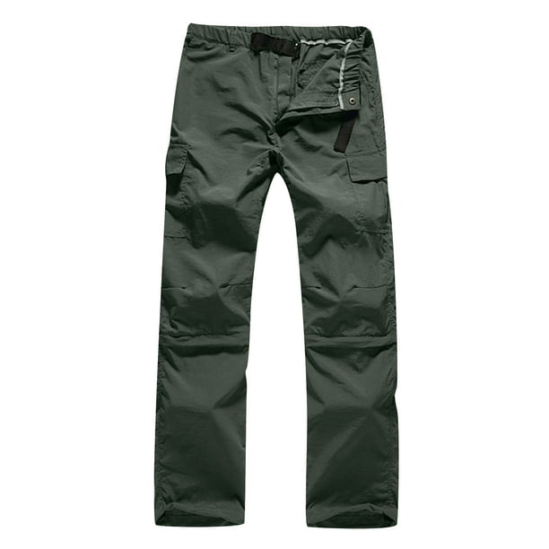 XFLWAM Mens Hiking Convertible Pants Outdoor Waterproof Quick Dry Zip ...