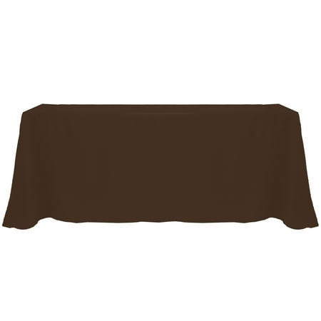 Ultimate Textile (10 Pack) 108 x 156-Inch Rectangular Polyester Linen Tablecloth with Rounded Corners - for Wedding Restaurant or Banquet use Chocolate Brown
