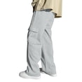 thumbnail image 4 of yocbz Toddler and Boys Joggers Sweatpants Boys Cargo Sweatpants Kids Fleece Open Bottom Athletic Jogger Sweat Pants With Pockets Size for 10-11 Years,Light Gray, 4 of 7