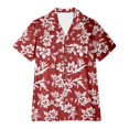 thumbnail image 3 of YANGXINX Women's Hawaiian Button Down Shirts Summer Tropical Floral Printed Short Sleeved Collared Tops Casual Beach Vacation Clothes Outfits, 3 of 3