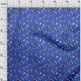 thumbnail image 3 of oneOone Cotton Cambric Medium Blue Fabric Sports Sewing Material Print Fabric By The Yard 56 Inch Wide, 3 of 4