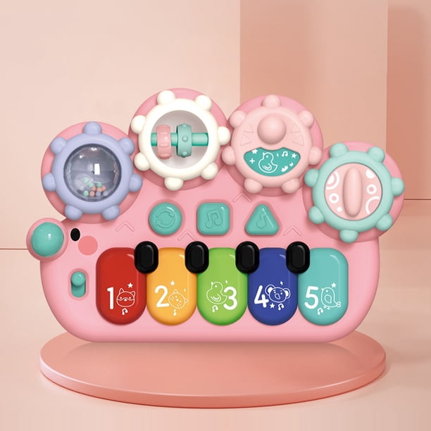 Bebé música piano juguetes interactivos de aprendizaje temprano juguetes musicales con luces sonidos