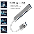 thumbnail image 2 of USB C HUB Likrtyny USB 3.0 Type-C Hub Adaptador 4 puertos gris Componentes de Computadoras, 2 of 8