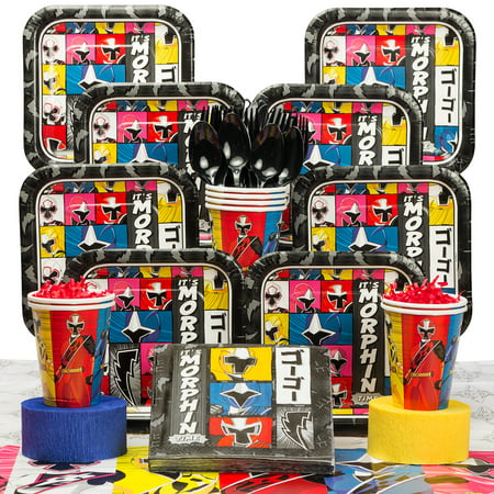 Power Rangers Dino Charge Birthday Party Deluxe Tableware Kit Serves 8 - Party Supplies