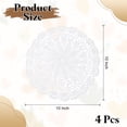 thumbnail image 2 of Uxcell 4 Pack Crochet Doilies, 10 Inch Handmade Crochet Table Placemats Round Lace Doilies Star Pattern Cotton Coaster for Wedding Party Decoration, White, 2 of 6