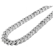 White Gold Two Tone Baguette Diamond 56CT Miami Cuban Chain 18MM -24"