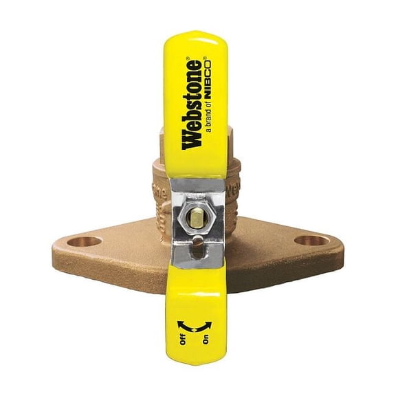 Webstone 3/4" Flanged 3-Way Brass Ball Valve 40403