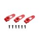 thumbnail image 1 of Juego de 3 brazos servo de dirección de 25 dientes para coche de control remoto a escala 1/10, aleación de aluminio, color rojo, 1 of 14