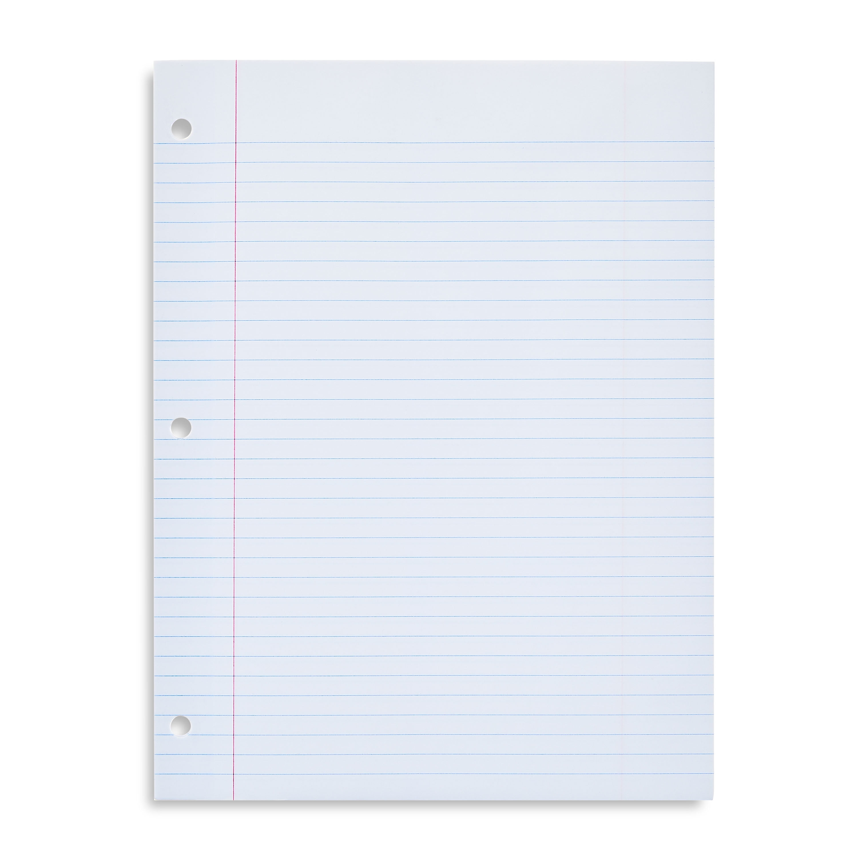 Pen+Gear Reinforced Filler Paper, College Ruled, 8 in x 10.5 in, 100 Sheets