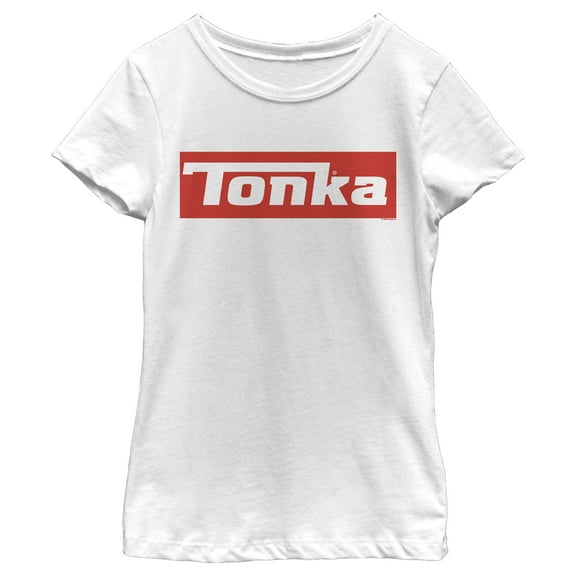 Girl's Tonka Classic Logo  Graphic Tee White Small