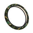 thumbnail image 3 of Goofa Green Marble Pattern Elastic Stretch Steering Wheel Cover,Universal 15 inch, Microfiber Breathable Ice Silk, Anti-Slip, Odorless, Easy Carry, 3 of 8