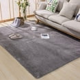 thumbnail image 1 of Sturdy Bedroom Rug for Living Room, Easy To Clean, Rapid Water Absorption, Non-slip Backing, Silver Gray, 80x120cm, 1 of 5
