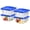 D2-2QT-4PCS-BLUE, variant on 6 pcs 2qt Square Clear Food Storage Containers with Lids, Commercial Grade Kitchen Storage with Handles and Measurement Scale, Durable BPA-Free Plastic for Home and Dining