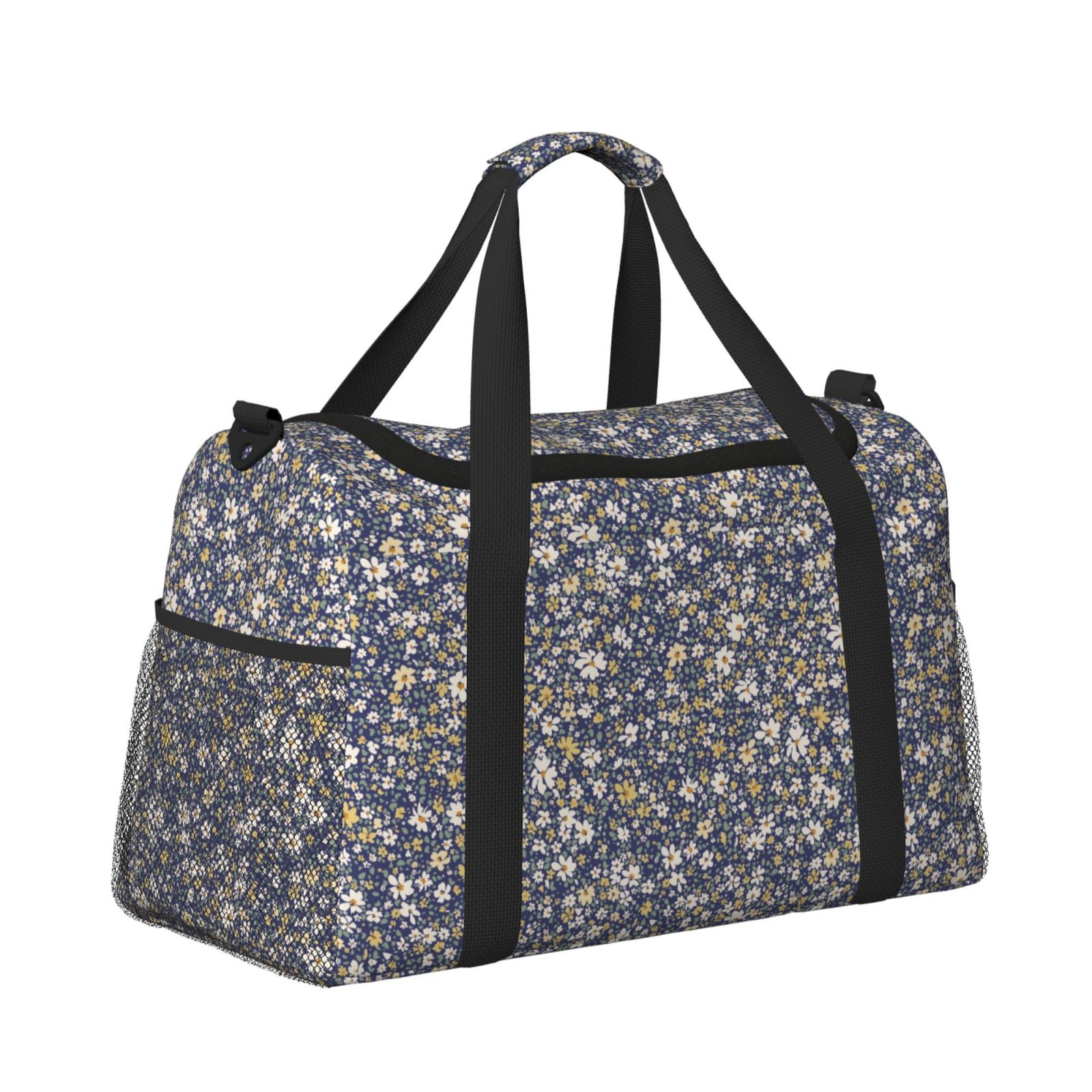 Fuzoiu Daisies Flowers Print Travel Duffle Bag,Carry On Tote Bags,Duffel Bag,Sport Gym Bag, Hospital Bag for Labor and Delivery, Overnight Bag,Luggage Bag