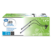Great Value 2-Head Flexible LED Clamp Grow Light, 10W Selectable Spectrum, 4.75"