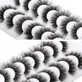 thumbnail image 4 of False Eyelashes Fluffy Mink Lashes Cat-Eye Look 8D Volume Fake Eyelash Strips 7 Pairs Pack, 4 of 5