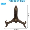 thumbnail image 2 of PATIKIL 7 Inch Picture Frame Stand, 3 Pack Resin Easel Plate Holders Imitation Wood Folding Decorative Plate Stand for Display Photo Frame Certificates Book, Wood Pattern, 2 of 6