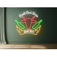 thumbnail image 2 of Meat Wine Restaurant Neon Sign, Grill Bar BBQ Decor, 2 of 4
