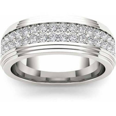 Imperial 1-1/6 Carat T.W. Diamond Men's 14kt White Gold Wedding Band