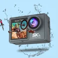 thumbnail image 2 of Cámara de acción 5K 4K 2" cámara de acción con zoom 4X y pantalla táctil IPS 170 ° Cámara deportiva WiFi impermeable de 30M con control remoto, 2 of 4